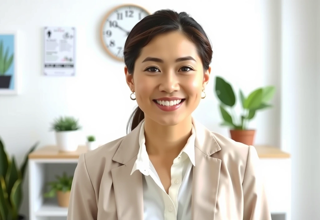 Professional portrait of a friendly, knowledgeable nutritionist